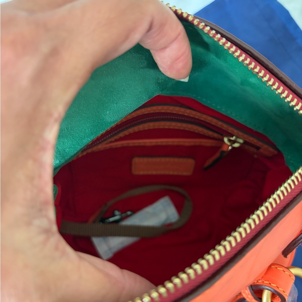 NWT Dooney and Bourne Florentine Nano Salmon Leather Satchel - Picture 9 of 9